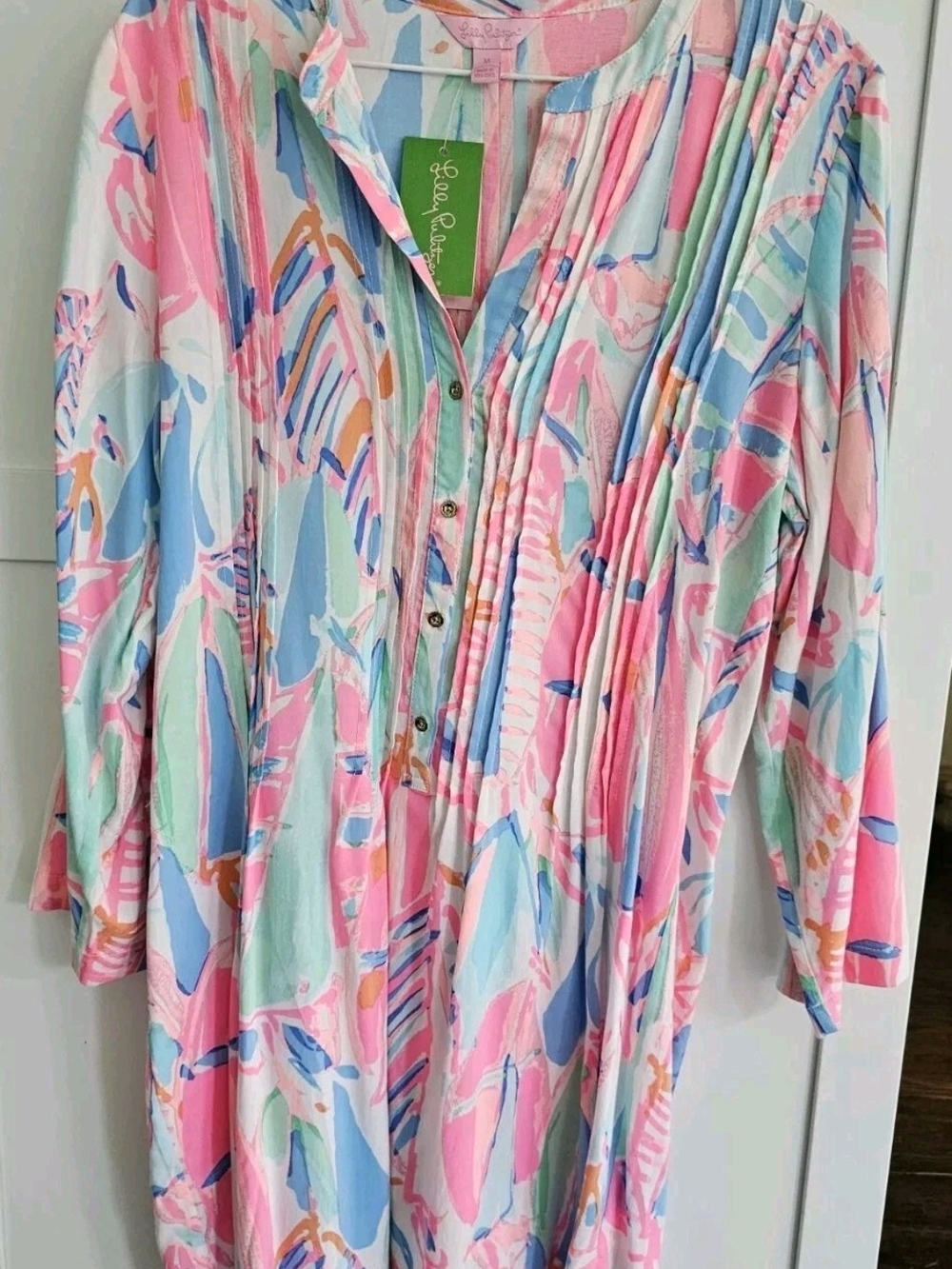NWT Lilly Pulitzer Sarasota Pastel Abstract Print Tunic Dress. Medium.